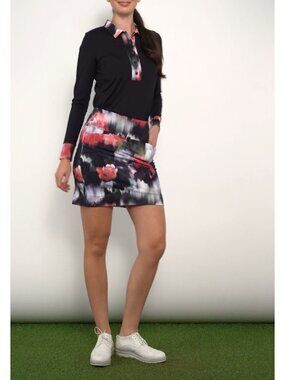 Swing Control Black Floral Skort Golf Size 4 Skirt Tennis Pickleball Shorts
